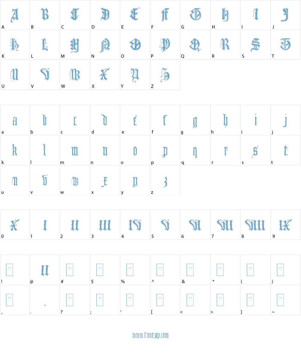 bu Richard the Second Font Character